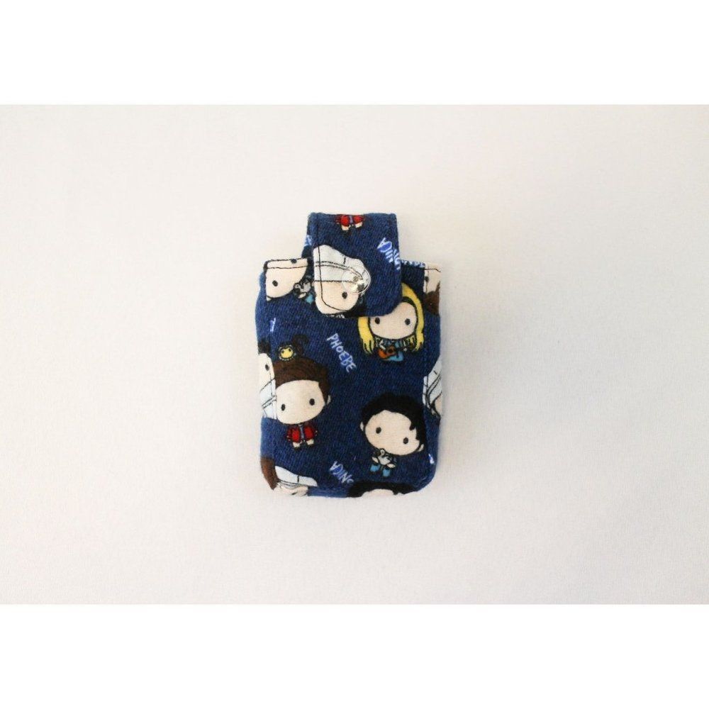 Small Friends Flannel Pouch Accessory Case with Belt Loop